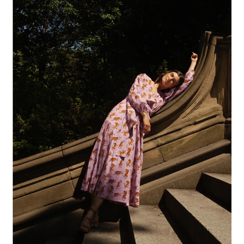 Monica Tiger Dress Purple